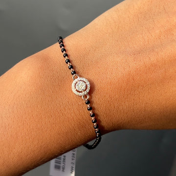 Halo Charm Diamond Mangalsutra Bracelet