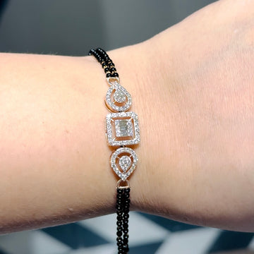 Teardrop Gleam Diamond Mangalsutra Bracelet