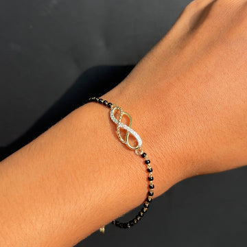 Infinity Bond Diamond Mangalsutra Bracelet
