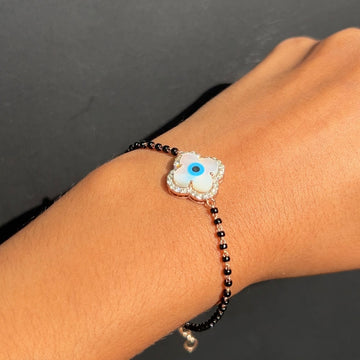 Evil Eye Bloom Diamond Mangalsutra Bracelet