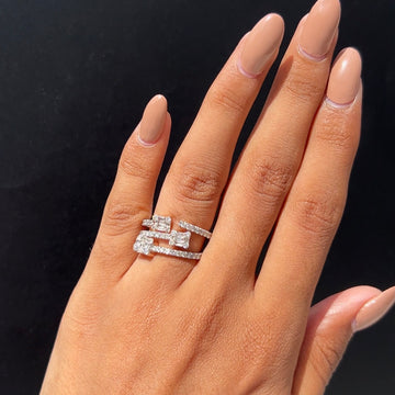 Radiant Baguette Bloom Diamond Ring