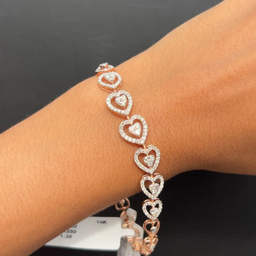 Amora Heartline Diamond Bracelet