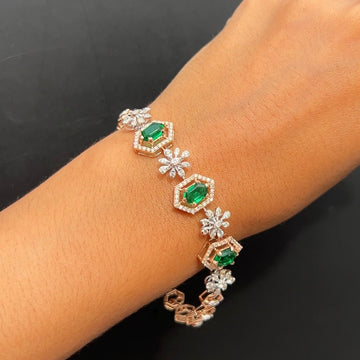 Ziva Emerald Blossom Bracelet