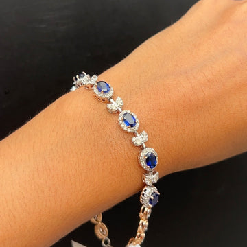 Royal Bloom Sapphire Diamond Bracelet