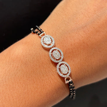 Orbit Glow Diamond Mangalsutra Bracelet
