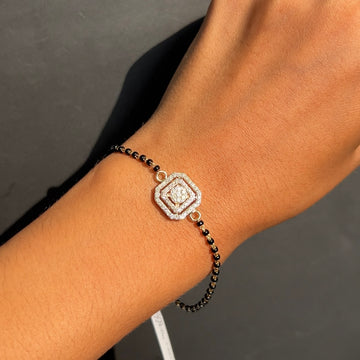 Royal Squares Diamond Mangalsutra Bracelet