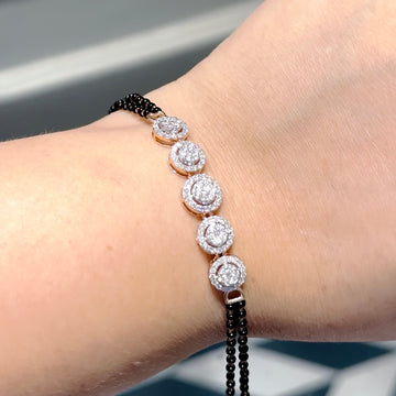 Radiant Orbs Diamond Mangalsutra Bracelet