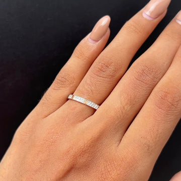 Luna Line Diamond Band Ring