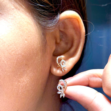 Trilief Diamond Drop Earrings
