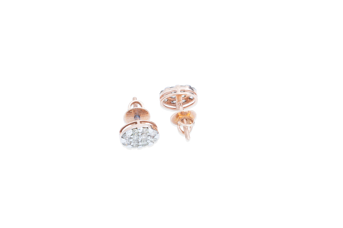 Oval Diamond Earrings