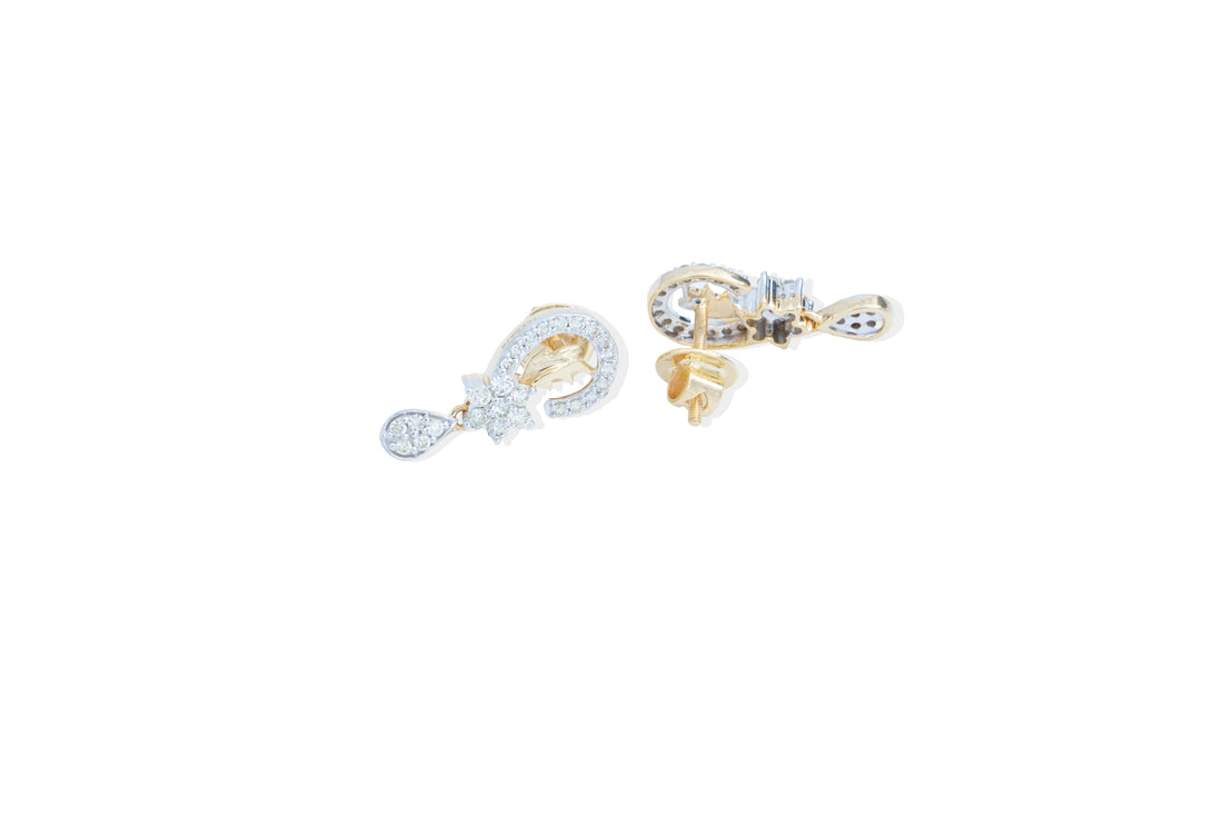 Sunrise Drop Diamond Earrings