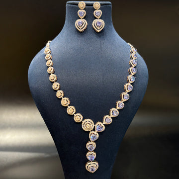 Lavender Love Diamond Necklace Set
