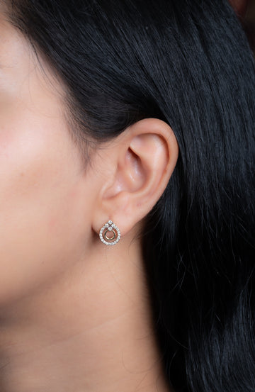 Luna Loop Diamond Earrings