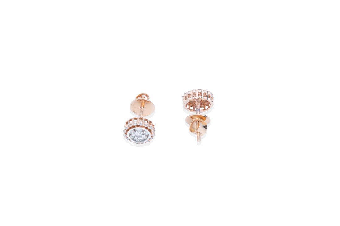 Concentric Circle Diamond Earrings