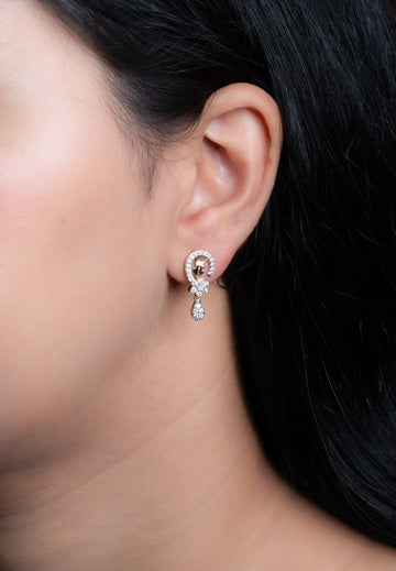 Sunrise Drop Diamond Earrings