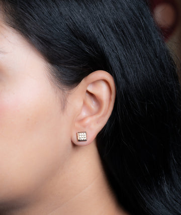 Elite Square Diamond Earrings