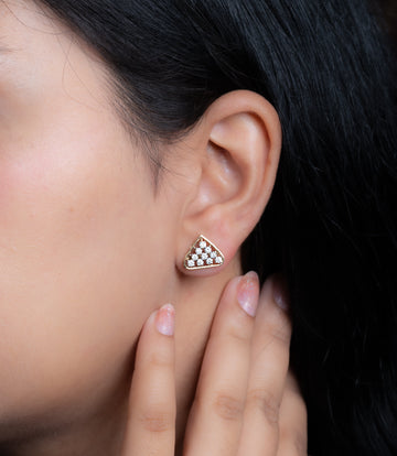 Pyramid Diamond Earrings