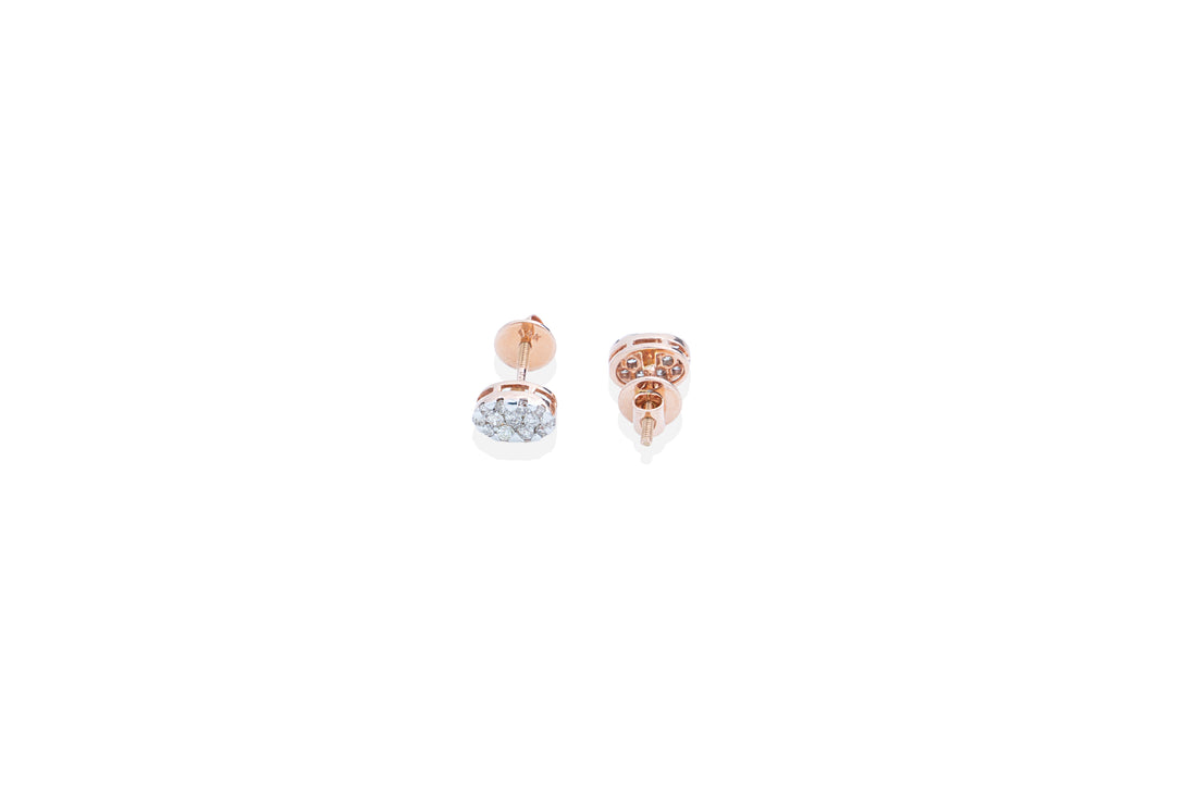Tiny Oval Diamond Earrings