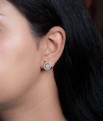 Dainty Triangles Dimoand Earrings