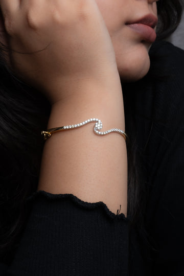 Whispering Wave Diamond Bracelet
