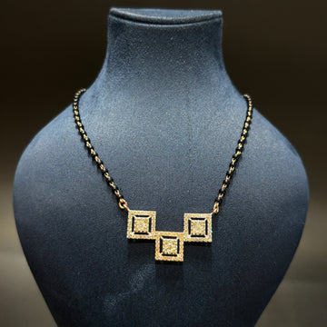 Triple Square Diamond Mangalsutra