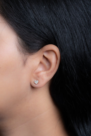 Tiny Heart Diamond Earrings