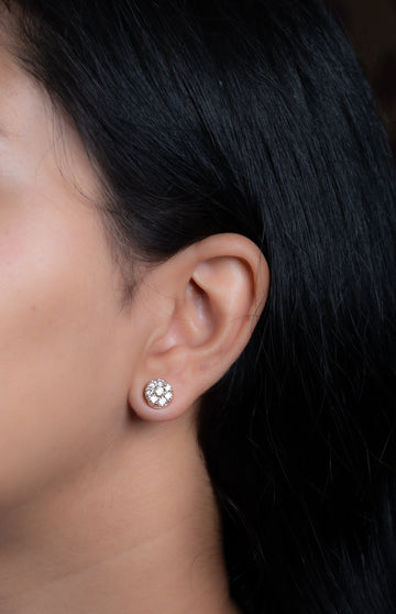 Pressure-Set Diamond Earrings