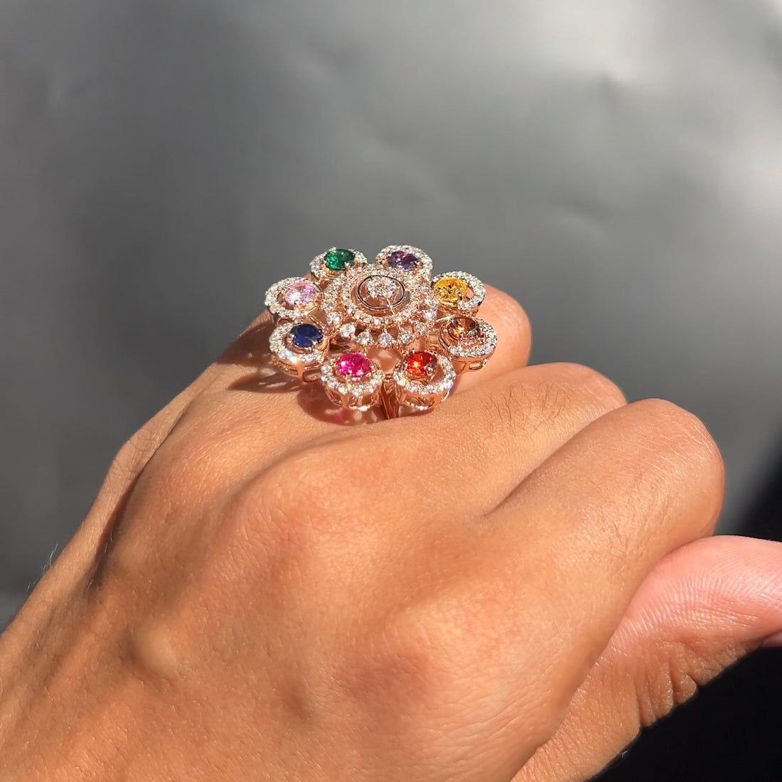 Hera Navratna Diamond Ring