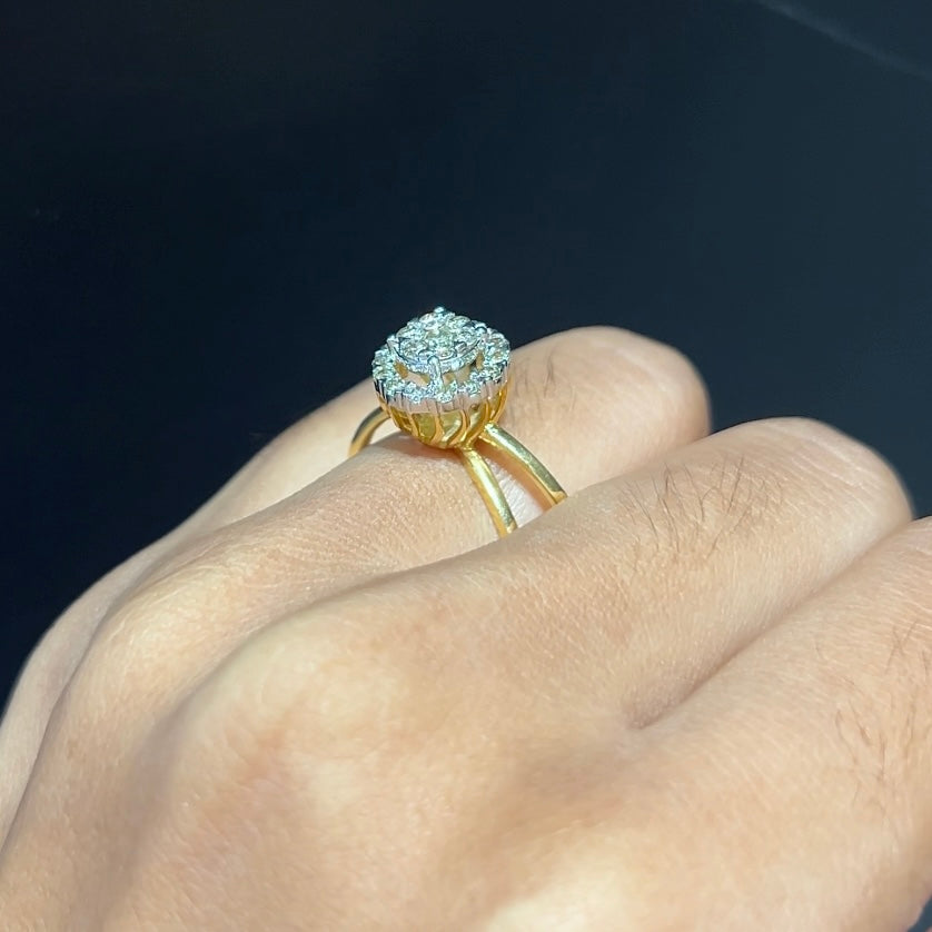 Radiant Halo Diamond Ring