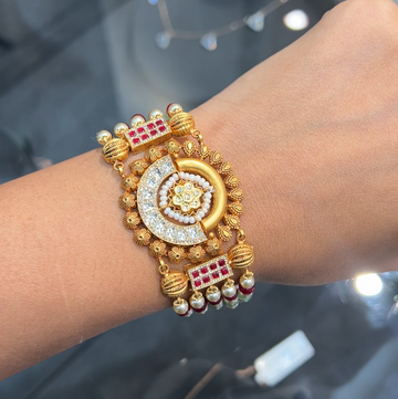 Rajmudra Antique Gold Bracelet