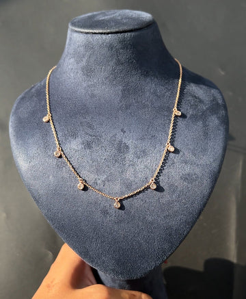 Aira Diamond Bezel Charm Necklace