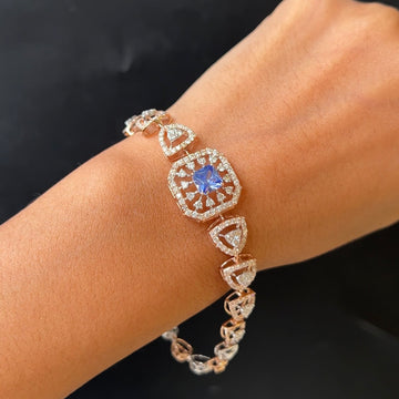 Azure Bloom Diamond Bracelet