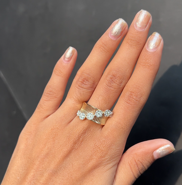 Anvika Flora Duo Diamond Ring