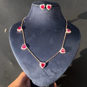 Premika Diamond Charm Necklace Set
