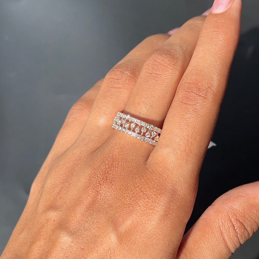 Royale Lattice Diamond Band Ring