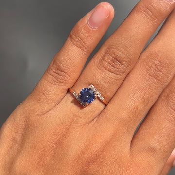 Sapphire Diamond Accent Ring