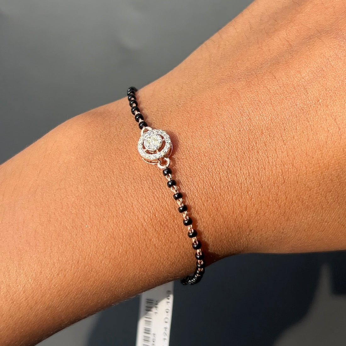 Halo Charm Diamond Mangalsutra Bracelet