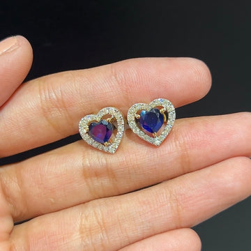 Midnight Heart Diamond Earrings
