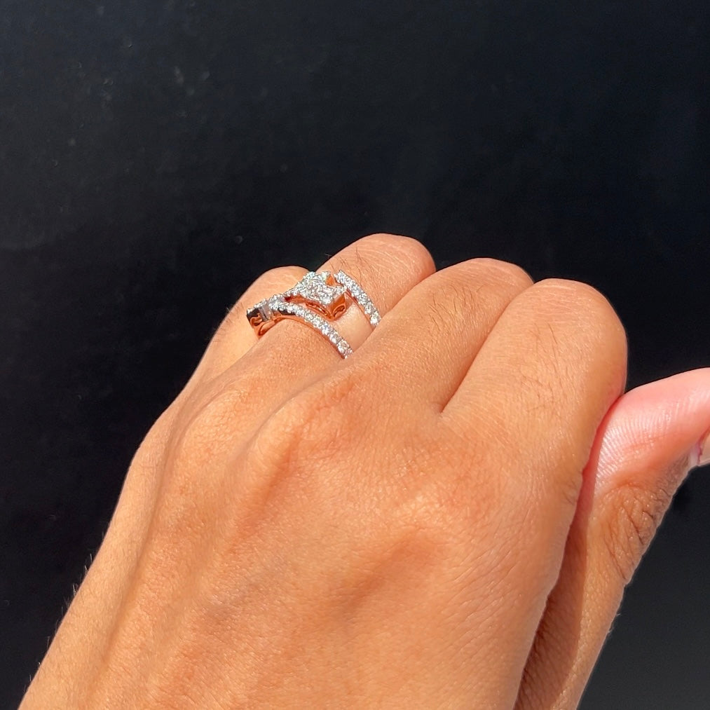 Radiant Baguette Bloom Diamond Ring