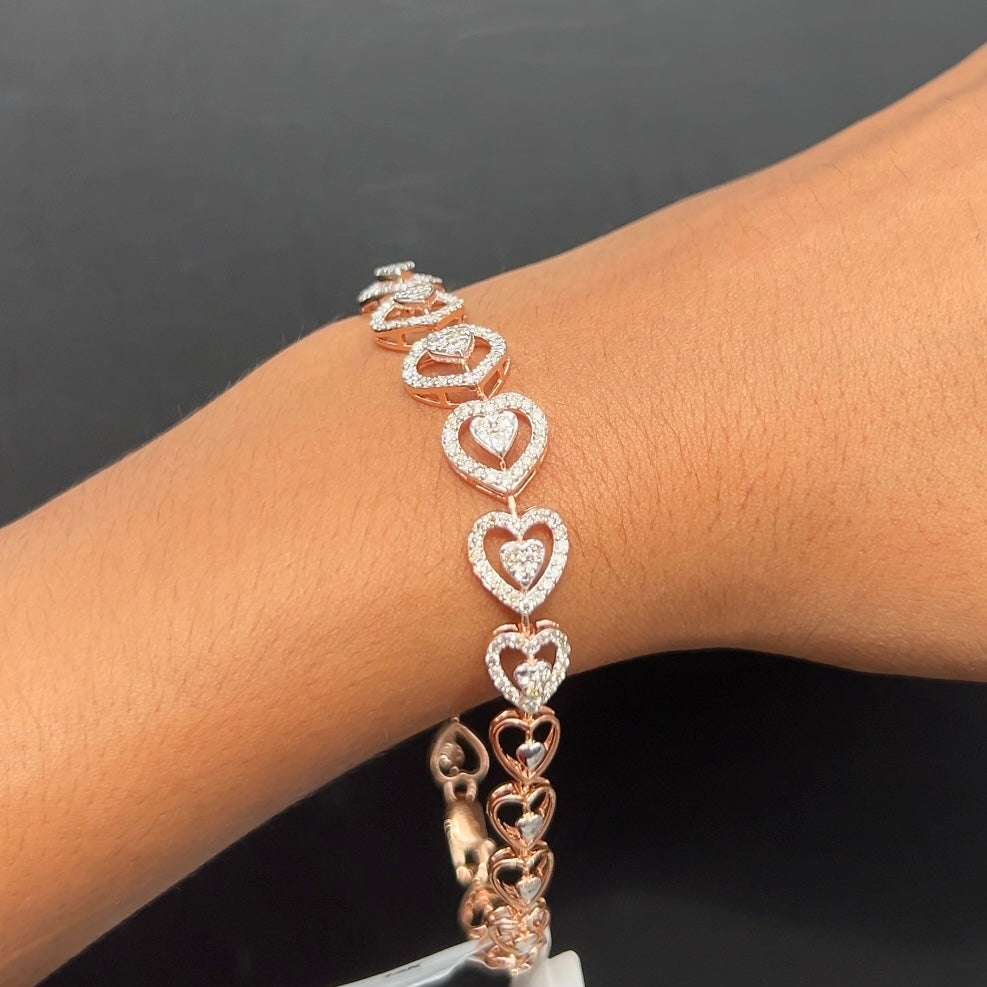 Amora Heartline Diamond Bracelet