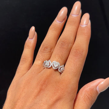 Trinity Heart Diamond Band Ring