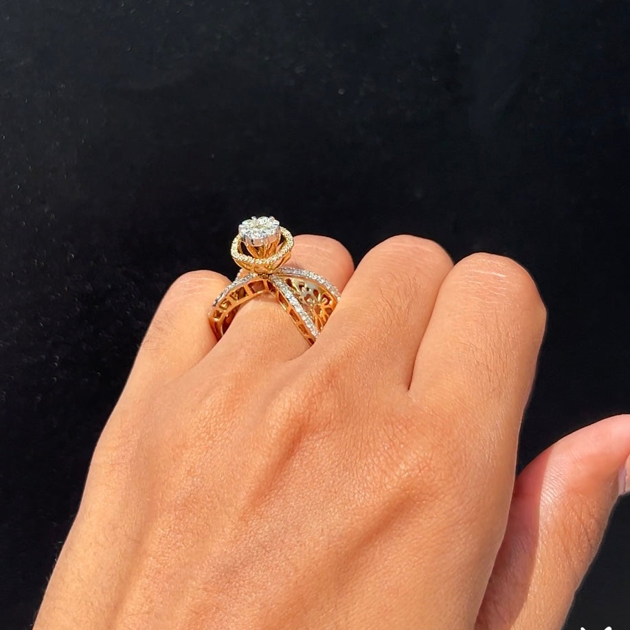 Crownlace Solitaire Diamond Ring