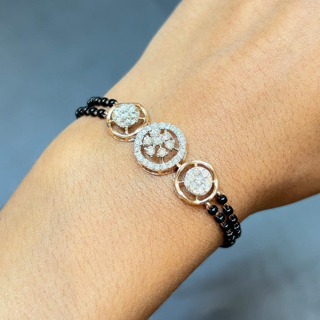 Classic Round Diamond Mangalsutra Bracelet