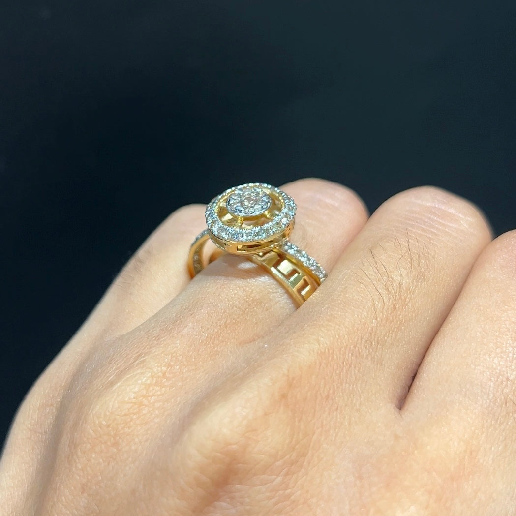 Radiant Halo Diamond Ring