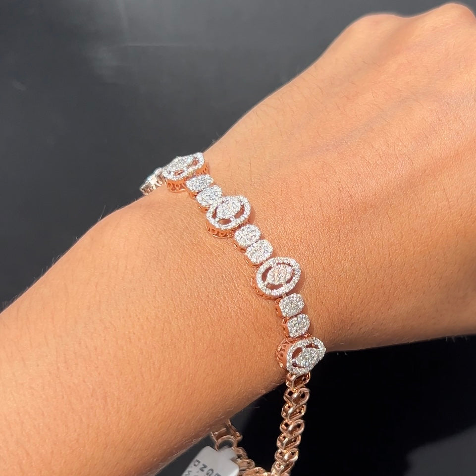 Celestia Halo Diamond Bracelet