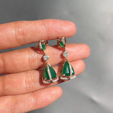 Emerald Elegance Drop Earrings