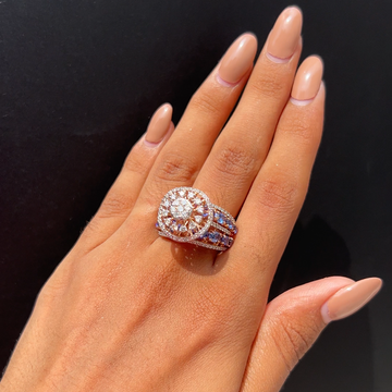 Royal Blue Crown Diamond Ring