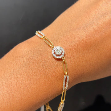 Radiant Halo Diamond Bracelet
