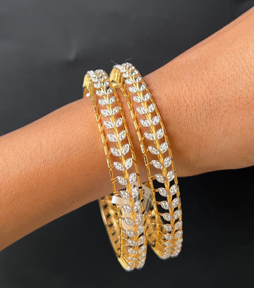 LeafLuxe Diamond Bangles