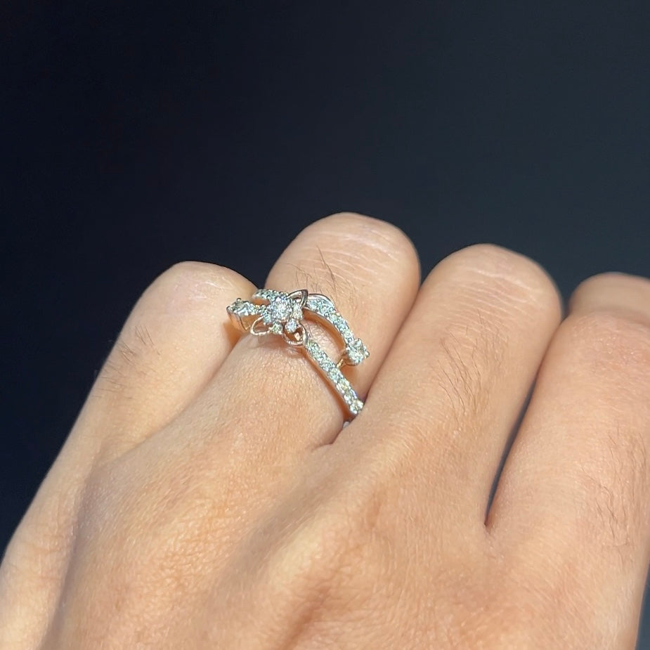 Twist Bloom Diamond Ring